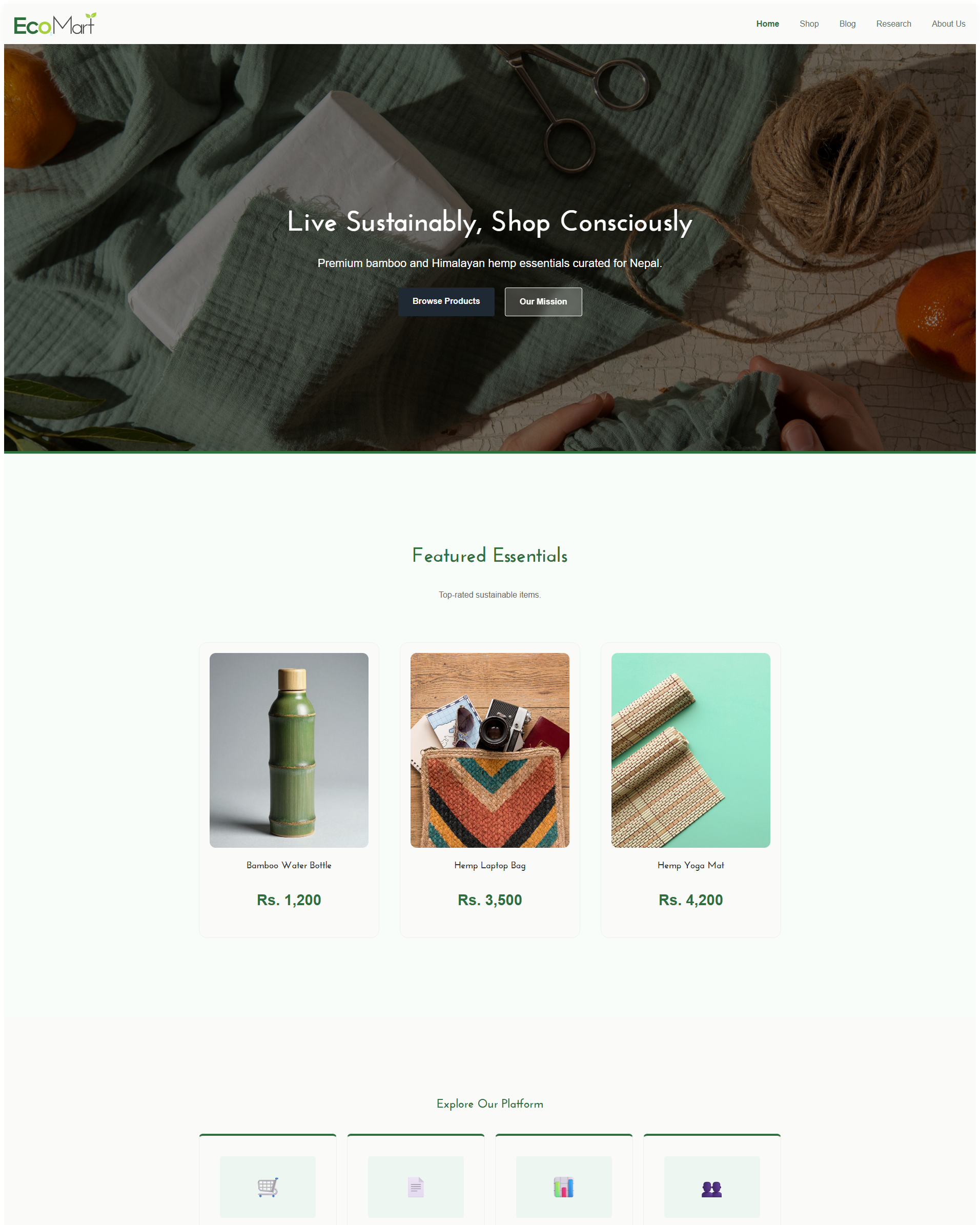 Our Landing Page